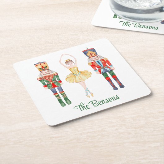 Personalisiertes Ballet für Aquarellnährungsmittel Rechteckiger Pappuntersetzer (angewinkelt)