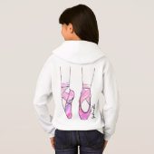 Personalisiertes Ballet in Pink Hoodie (Schwarz voll)