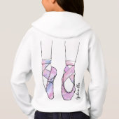 Personalisiertes Ballet in Rosa Hoodie (Rückseite)