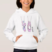 Personalisiertes Ballet in Rosa Hoodie (Vorderseite)