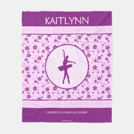 Personalisiertes Ballett-Tänzer-lila Herz mit Fleecedecke