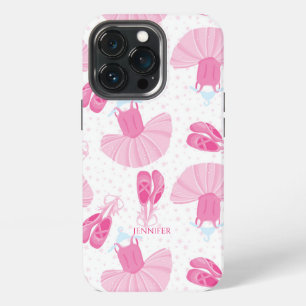 Personalisiertes Ballettkostüm und rosa Schuh für iPhone 13 Pro Hülle