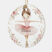 Personalisiertes Ballettmädchen Keramik Ornament (Links)