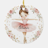 Personalisiertes Ballettmädchen Keramik Ornament (Hinten)