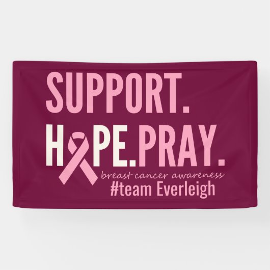 personalisiertes Banner-Zeichen für Brustkrebs Banner (Horizontal)