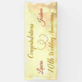 Personalisiertes Banner zum 10. Hochzeitstag (Vertikal)