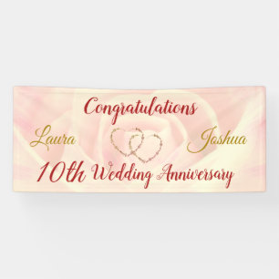Personalisiertes Banner zum 10. Hochzeitstag