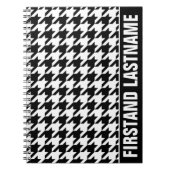 Personalisiertes Bar Tab Schwarzes Hahnentrittmust Notizblock (Vorderseite)