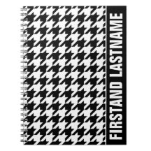 Personalisiertes Bar Tab Schwarzes Hahnentrittmust