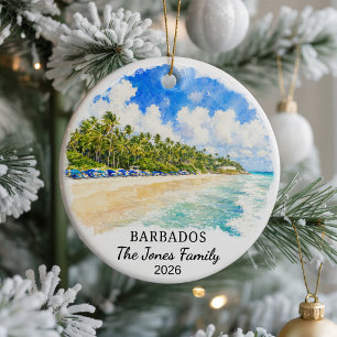 Personalisiertes Barbados-Keramik-Ornament, Benutz Keramik Ornament