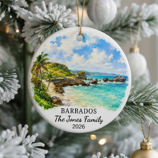 Personalisiertes Barbados-Keramik-Ornament, Benutz Keramik Ornament