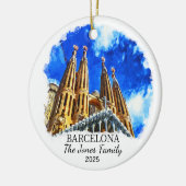 Personalisiertes Barcelona-Ornament, Spanien Gesch Keramik Ornament (Links)