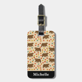 Personalisiertes Bärenmuster Gepäckanhänger
