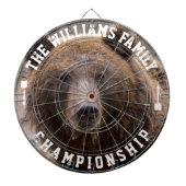 Personalisiertes Bärenname-Foto Dartscheibe (vorne)