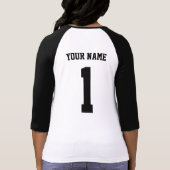 Personalisiertes Baseball-Ähnliches Familien-Team, T-Shirt (Rückseite)