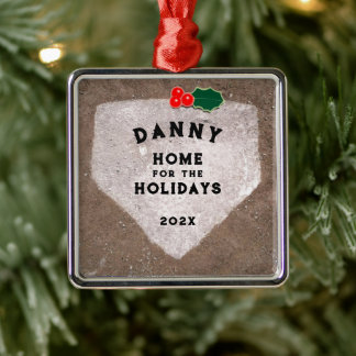 Personalisiertes Baseball-Andenken Ornament Aus Metall
