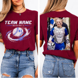 Personalisiertes Baseball-Fan-Team, T-Shirt für de