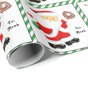 Personalisiertes Baseball-Feiertagsgeschenk Geschenkpapier