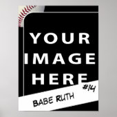 Personalisiertes Baseball-Foto-Card-Poster Poster (Vorne)