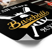 Personalisiertes Baseball-Fotocollage-Team # Poster (Ecke)