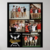 Personalisiertes Baseball-Fotocollage-Team # Poster (Vorne)