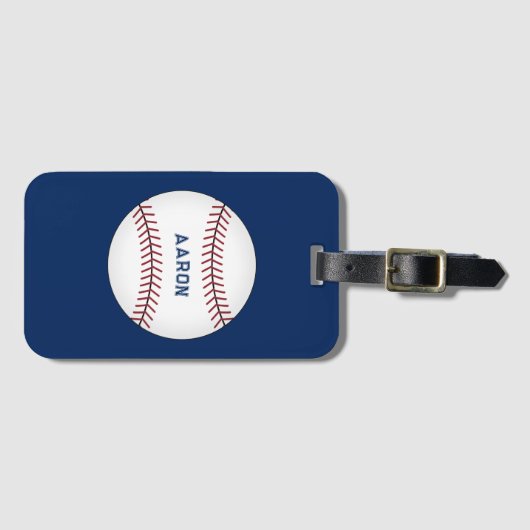 Personalisiertes Baseball-Gepäcksschild Gepäckanhänger (Vorderseite (Horizontal))