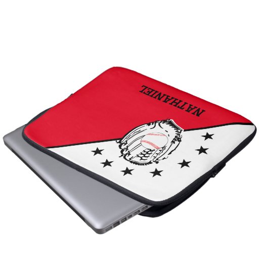 Personalisiertes Baseball Laptopschutzhülle (Vorne Knopf)
