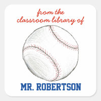 Personalisiertes Baseball-Lehrergeschenk-Exlibris