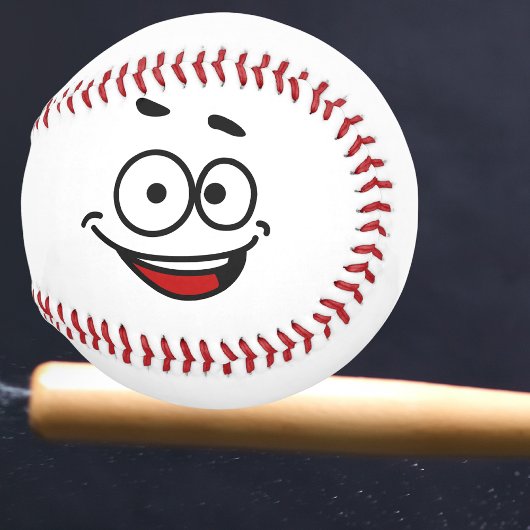 Personalisiertes Baseball-lustiges Gesicht Baseball