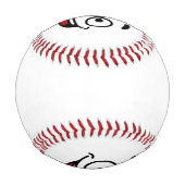 Personalisiertes Baseball-lustiges Gesicht Baseball (Rückseite)