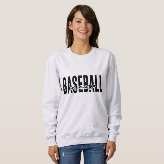 Personalisiertes Baseball Mama Custom Sweatshirt (Vorne ganz)