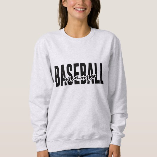 Personalisiertes Baseball Mama Custom Sweatshirt (Vorderseite)