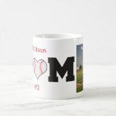 Personalisiertes Baseball-Mama-Geschenk Kaffeetasse (Mittel)