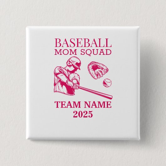 Personalisiertes Baseball-Mutter-Shirt Button (Vorderseite)