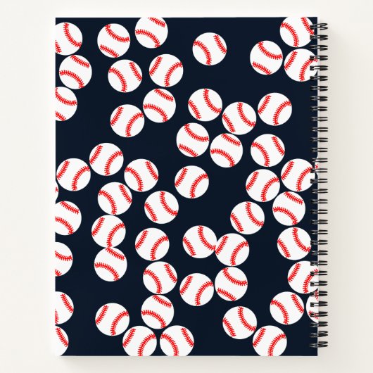 Personalisiertes Baseball-Notebook Notizblock (Rückseite)