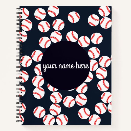 Personalisiertes Baseball-Notebook Notizblock (Vorderseite)