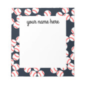 Personalisiertes Baseball-Notepad Notizblock (Vorderseite)