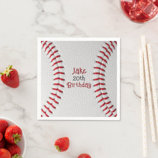 Personalisiertes Baseball-Papiertuch mit Namen und Serviette