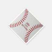 Personalisiertes Baseball-Papiertuch mit Namen und Serviette (Ecke)
