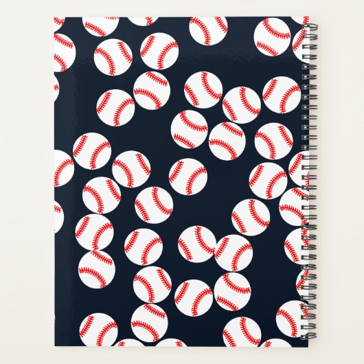 Personalisiertes Baseball-Planer-Notebook Planer (Rückseite)
