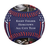 Personalisiertes Baseball-Player-Foto Baseball (Vorderseite)