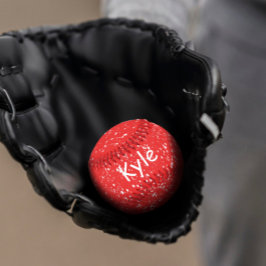Personalisiertes Baseball, rot und weiß Baseball