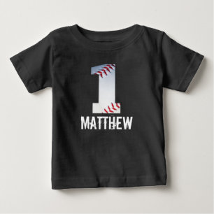 Personalisiertes Baseball-Shirt zum 1. Geburtstag Baby T-shirt