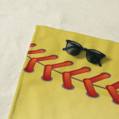 Personalisiertes Baseball / Softball2 Strandtuch (Beispiel)