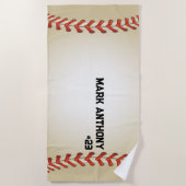 Personalisiertes Baseball / Softball Beach Handtuc Strandtuch (Vorderseite)