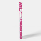 Personalisiertes Baseball-Softball-Muster auf rosa Case-Mate iPhone Hülle (Rückseite / Links)