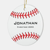 Personalisiertes Baseball Softball-Ornament Keramikornament (Links)