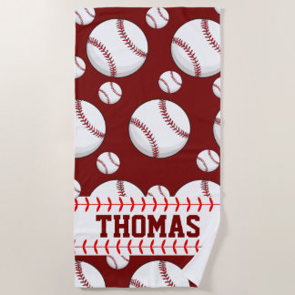 Personalisiertes Baseball-Sport-Sommer-Strandtuch Strandtuch