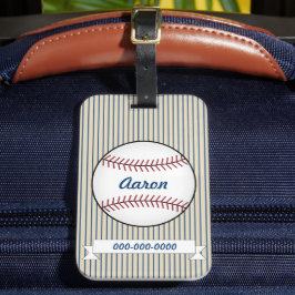 Personalisiertes Baseball-Sportgeschenk Gepäckanhänger