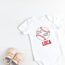 Personalisiertes Baseball-Sportthema Bodysuit